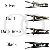 Thumbnail for Luxury Stainless Steel Clothespin Style Heavy Nipple Clamps Set for Serious Sensory Play - Silver, Gold, Dark Rose Gold, Black
