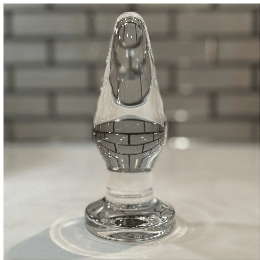 Elegant Solid Glass Anal Plug Decorative Secret Sculpture Doubles as Sensory Pleasure Toy