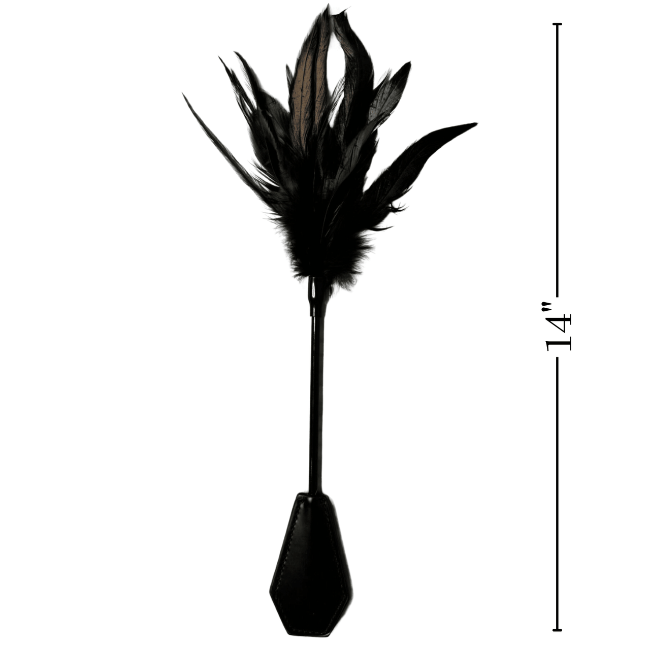 Dual Delight Black Feather & Leather Crop β Elegant Sensory Accessory for Playful Stimulation