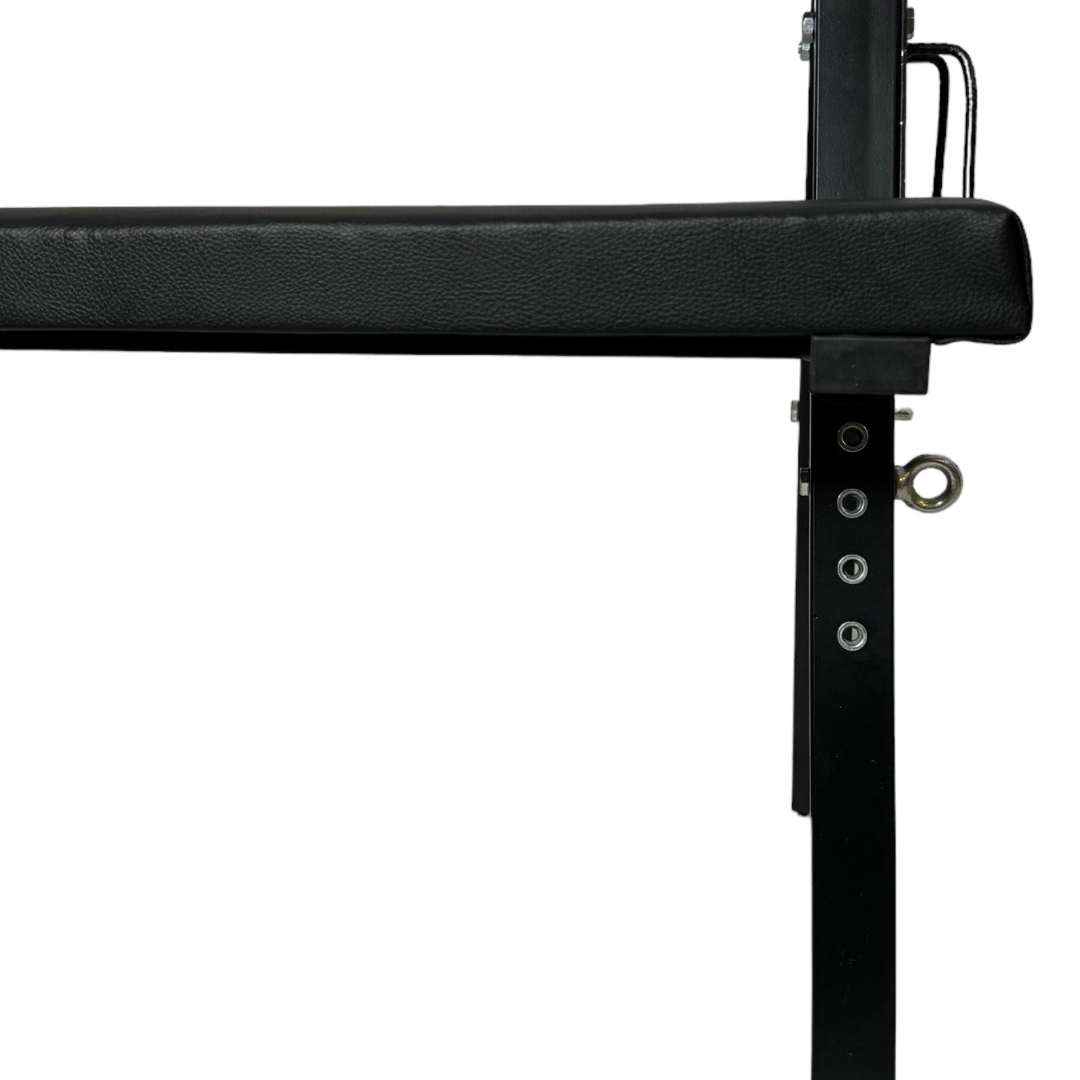 Roomsacred Black Adjustable Height Flogging Horse Spanking Bench With Ankle and Wrist Cuffs Adult Sex Room Furniture
