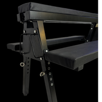 Thumbnail for Roomsacred Black Adjustable Height Flogging Horse Spanking Bench With Ankle and Wrist Cuffs Adult Sex Room Furniture