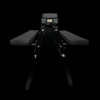 Thumbnail for Roomsacred Black Adjustable Height Flogging Horse Spanking Bench With Ankle and Wrist Cuffs Adult Sex Room Furniture