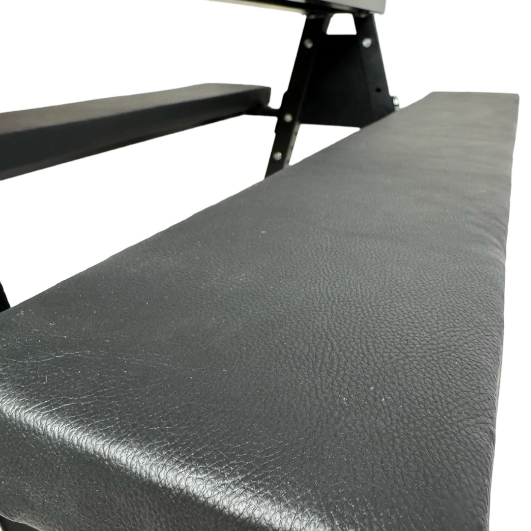 Roomsacred Black Adjustable Height Flogging Horse Spanking Bench With Ankle and Wrist Cuffs Adult Sex Room Furniture
