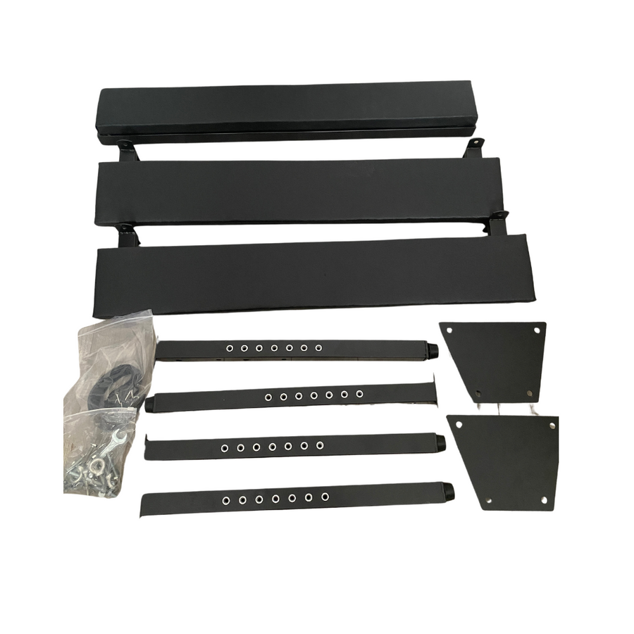 Roomsacred Black Adjustable Height Flogging Horse Spanking Bench With Ankle and Wrist Cuffs Adult Sex Room Furniture