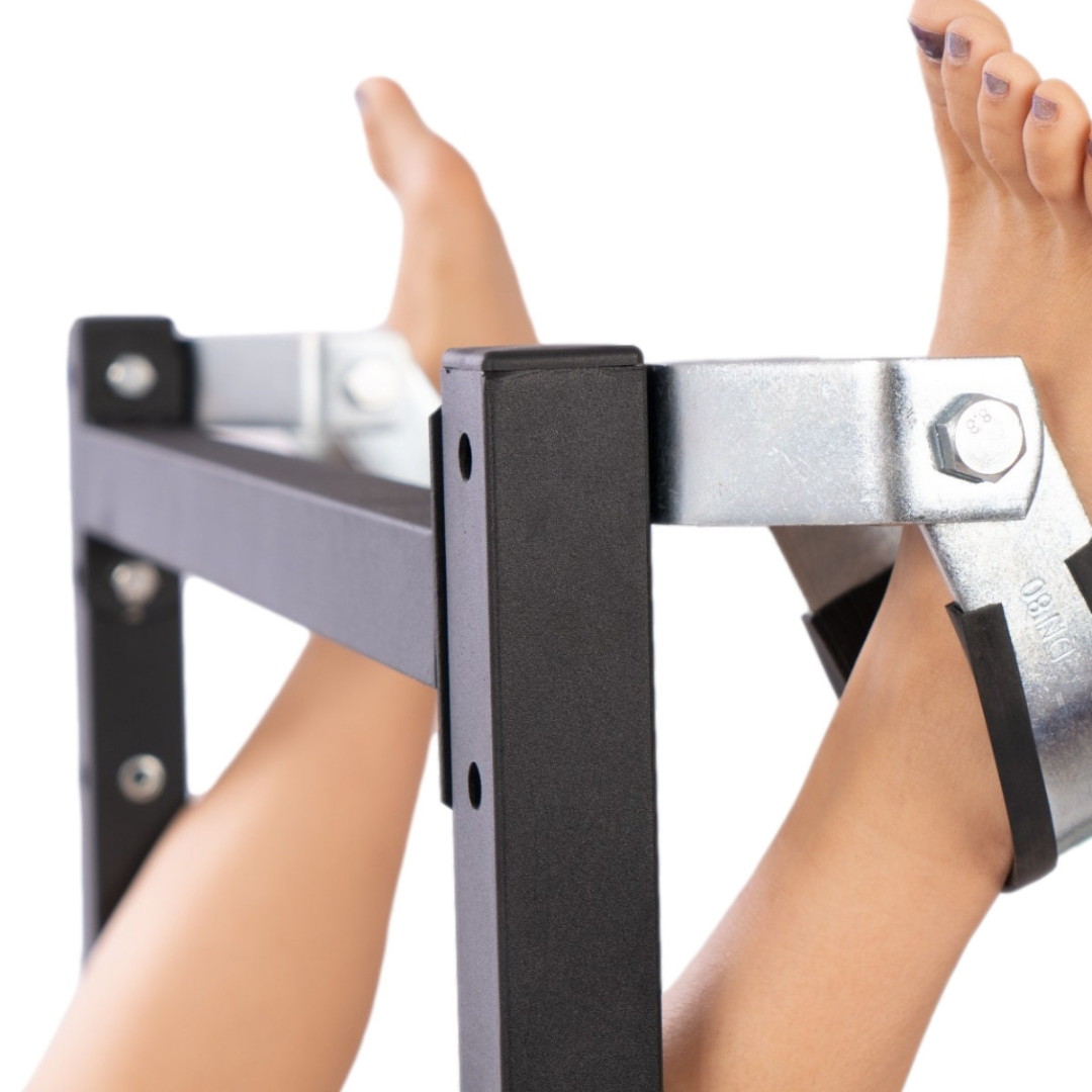 Roomsacred Full Access Bondage Restraint Table Adjustable BDSM Gyno Chair with Ankle & Wrist Cuffs Adult Playroom Dungeon Sex Room Furniture