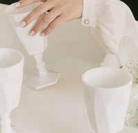 Thumbnail for White Jade Wine Glass Sculpture Table Art