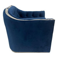 Thumbnail for Luxe Collection Navy and Silver Chair