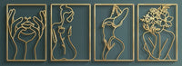 Thumbnail for Metal Wall Ornament Art Silhouette Female