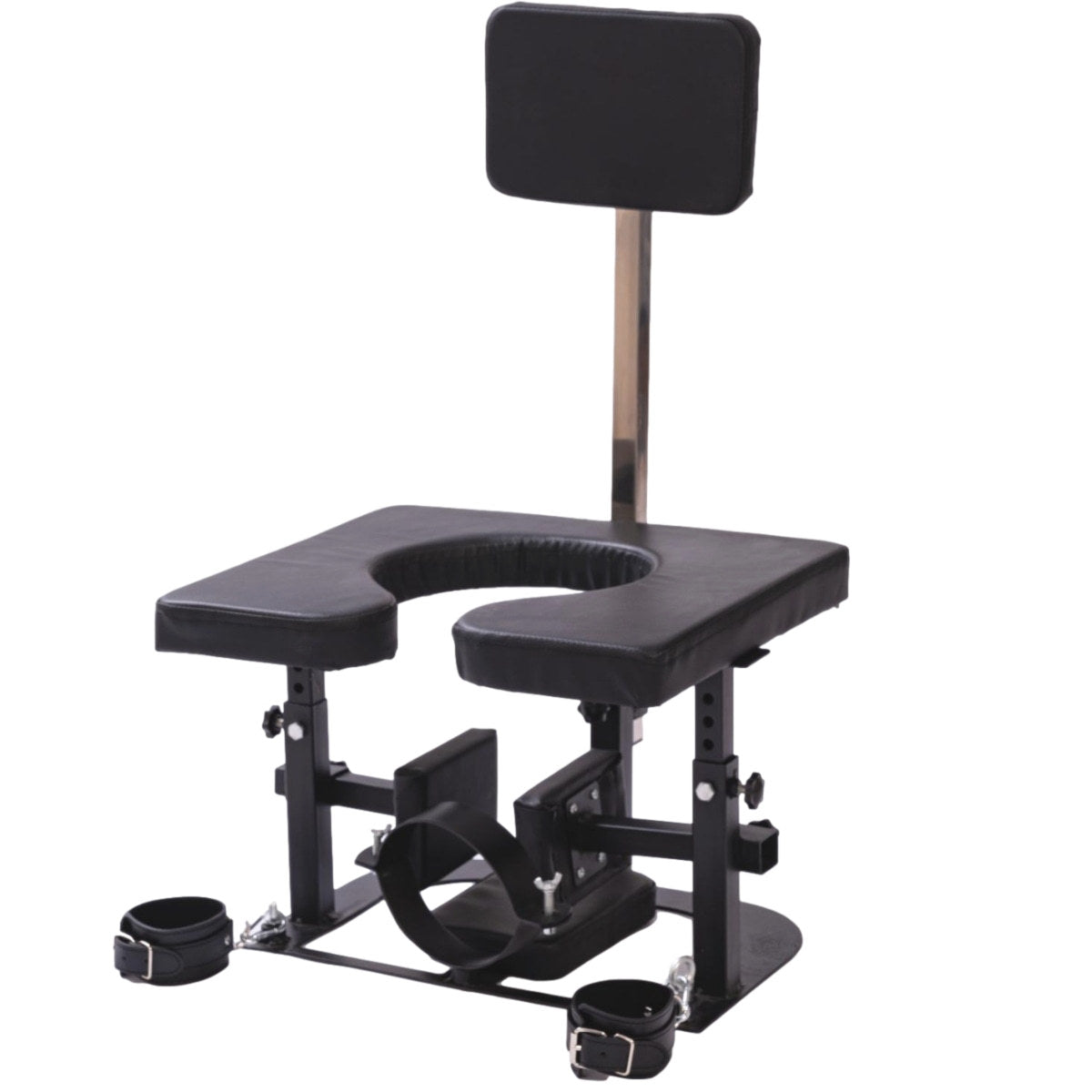Roomsacred Black Queening Chair Heavy Duty Facesitting Smotherbox Adjustable Neck Splint For Adult BDSM Femdom
