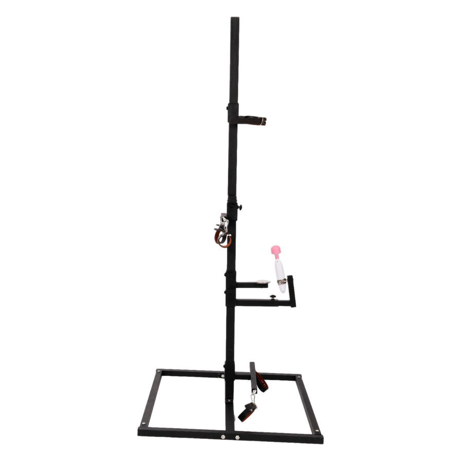 Roomsacred Black Series Forced Pleasure Pillory with Fully Adjustable Suction Cup Base with Separate Viberator Holder