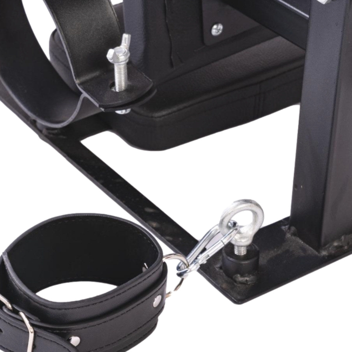 Roomsacred Black Queening Chair Heavy Duty Facesitting Smotherbox Adjustable Neck Splint For Adult BDSM Femdom