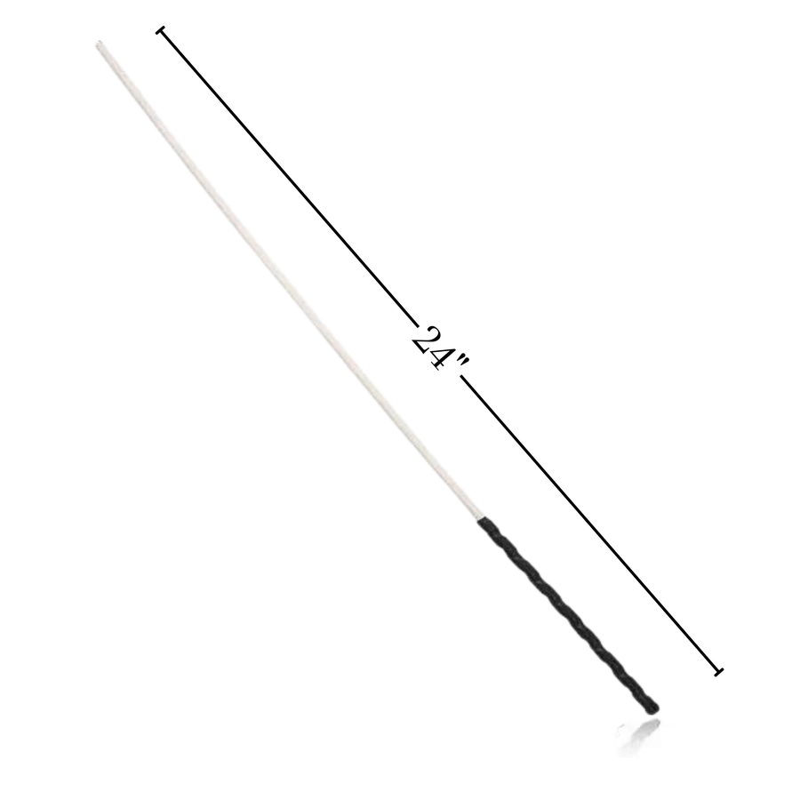 Precision Play Rattan Cane Flexible Sensory Impact Toy with Red or Black Woven PU Leather Handle