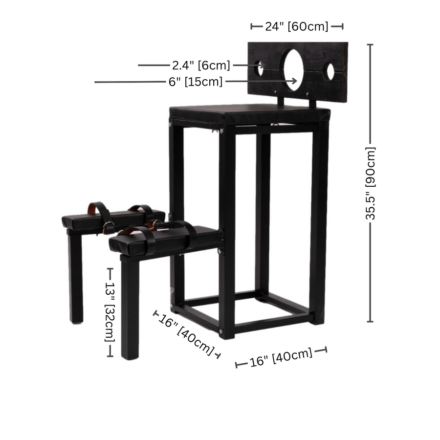 Roomsacred Bondage Bench Wood Neck and Wrist Yoke Stock Spanking Flogging Table Adult Sex Room Furniture