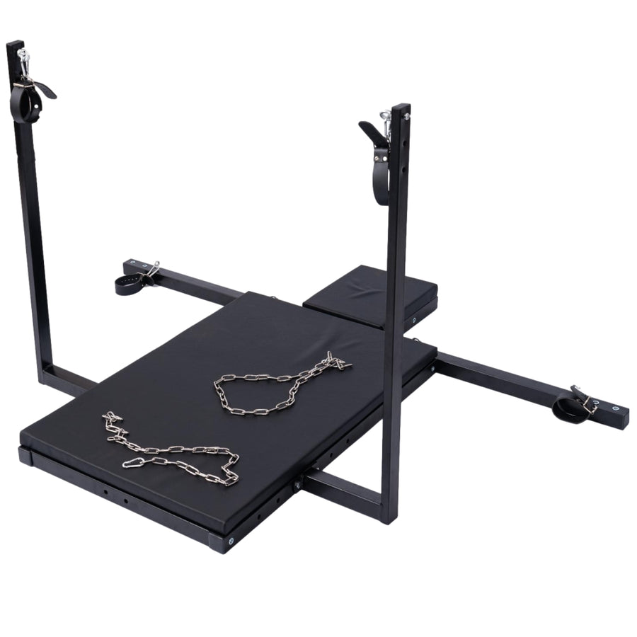 Roomsacred Floor Restraint Board Gyno Chair With Leg Stirrups Wrist and Ankle Cuff Restraints