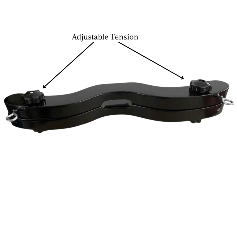 Black Wooden Humbler with Secure and Adjustable PU Leather Ankle Cuffs Control for BDSM Bondage Play