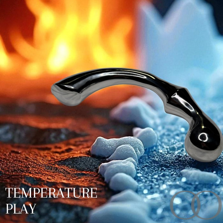 Sculpted Stainless Steel G-Spot Wand Precision-Curved Pleasure Tool for Deep, Weighted Internal Stimulation