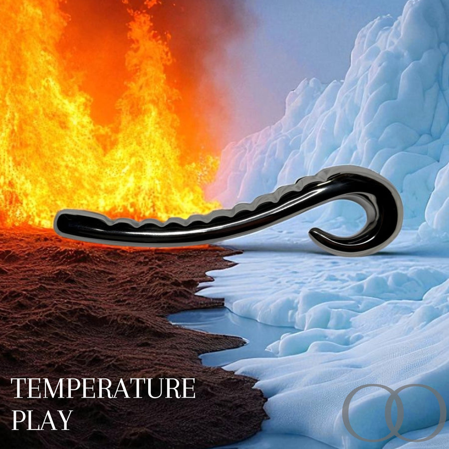 The Tongue Stainless Steel Rippled Dildo for Textural Precision and Temperature Play