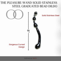 Thumbnail for The Pleasure-Wand Solid Stainless Steel Graduated Bead Dildo with Sculpted Handle for Weighty, Penetrative Play