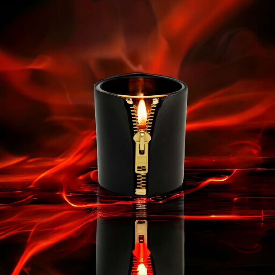 The Provocateur Designer Luxury Zipper Candle Scented Black Currant Nights