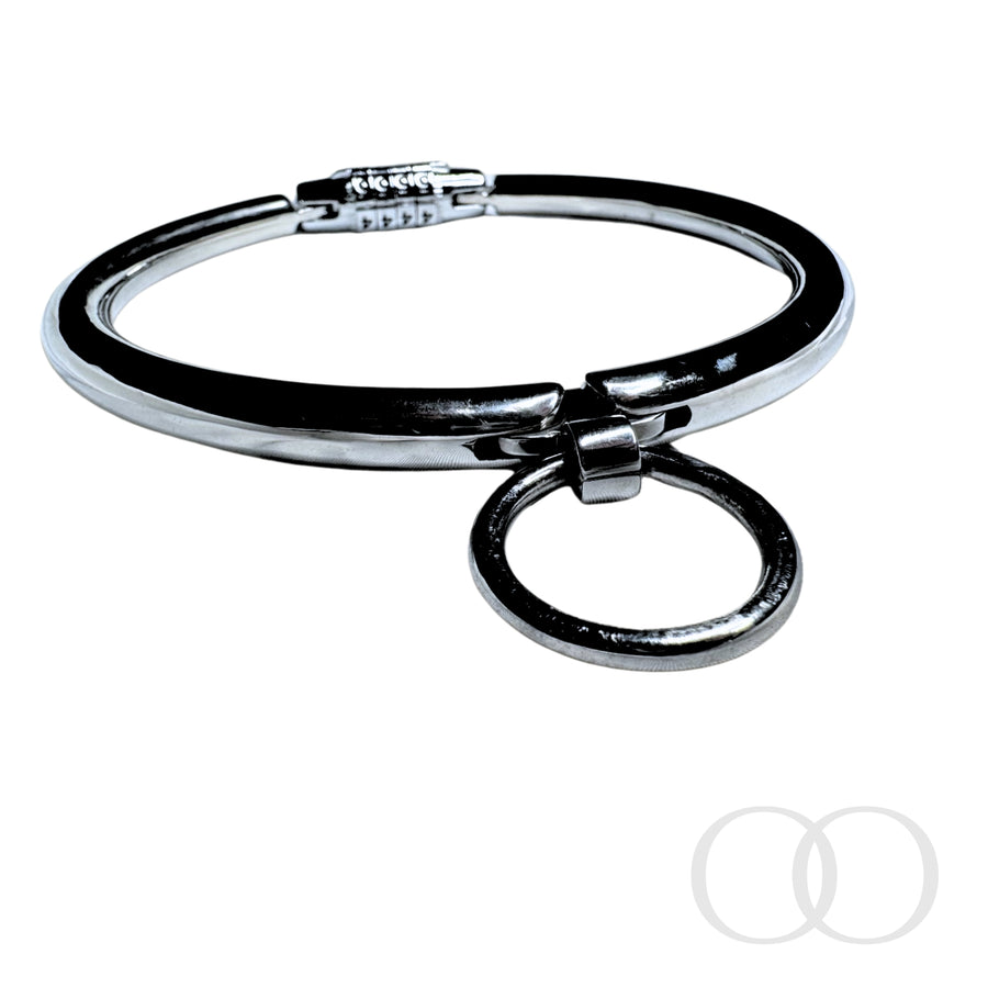 Elegant Stainless Steel Collar Gold or Silver with Combination Lock Secure and Stylish For Play or 24/7 Use