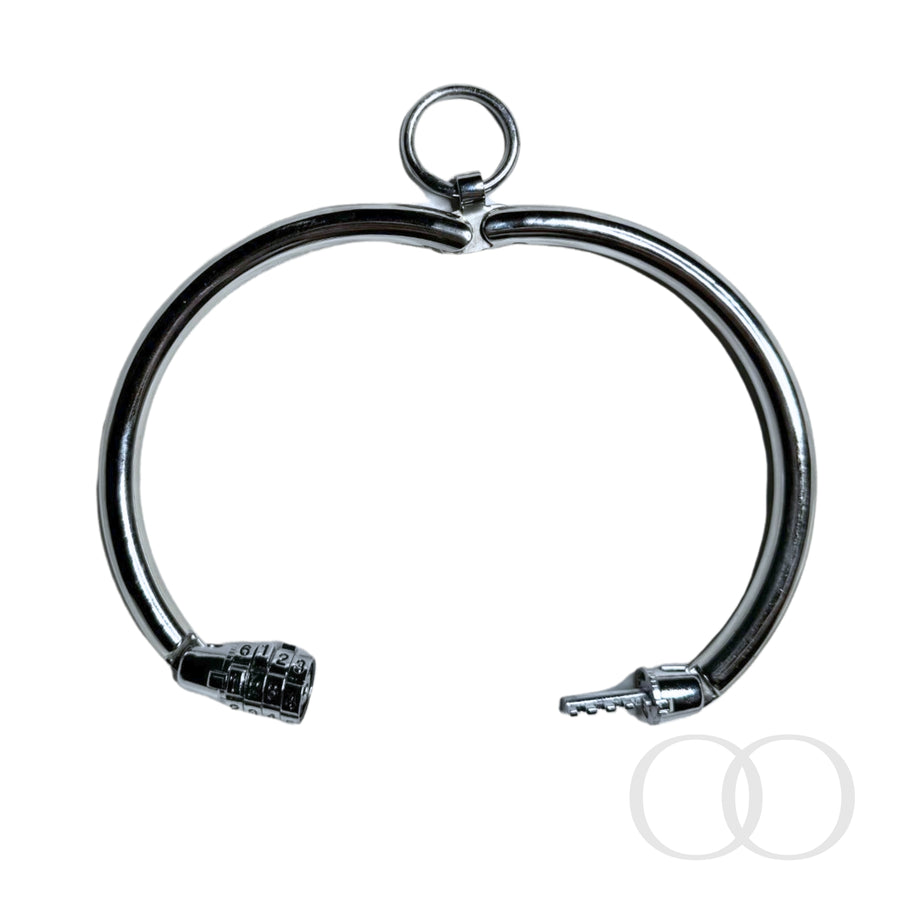 Elegant Stainless Steel Collar Gold or Silver with Combination Lock Secure and Stylish For Play or 24/7 Use