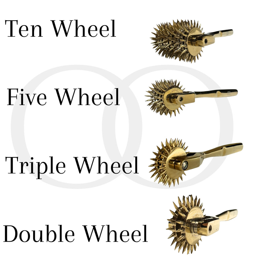 Luxury Gold | Black Wartenberg Wheel Multi-Wheel Options Sensory Play & Massage Tool
