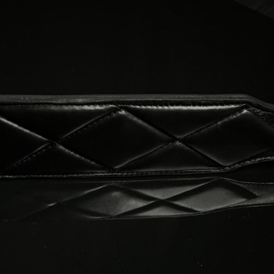 Premium Quilted Leather Paddle Diamond Pattern Reinforced for Durability Ideal for Luxury Sensory Play