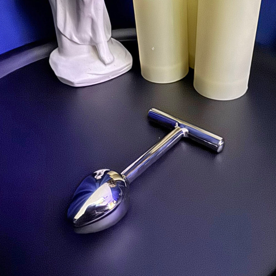 The T-Poker Stainless Steel Impact Plug for Intentional Penetration and Partner-Led Control