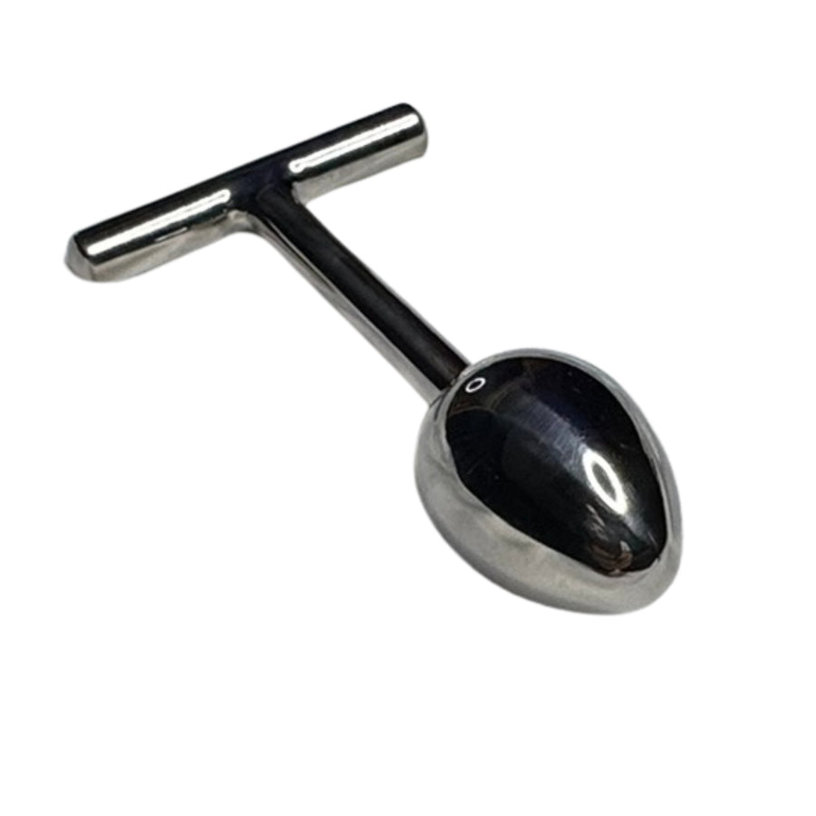 The T-Poker Stainless Steel Impact Plug for Intentional Penetration and Partner-Led Control