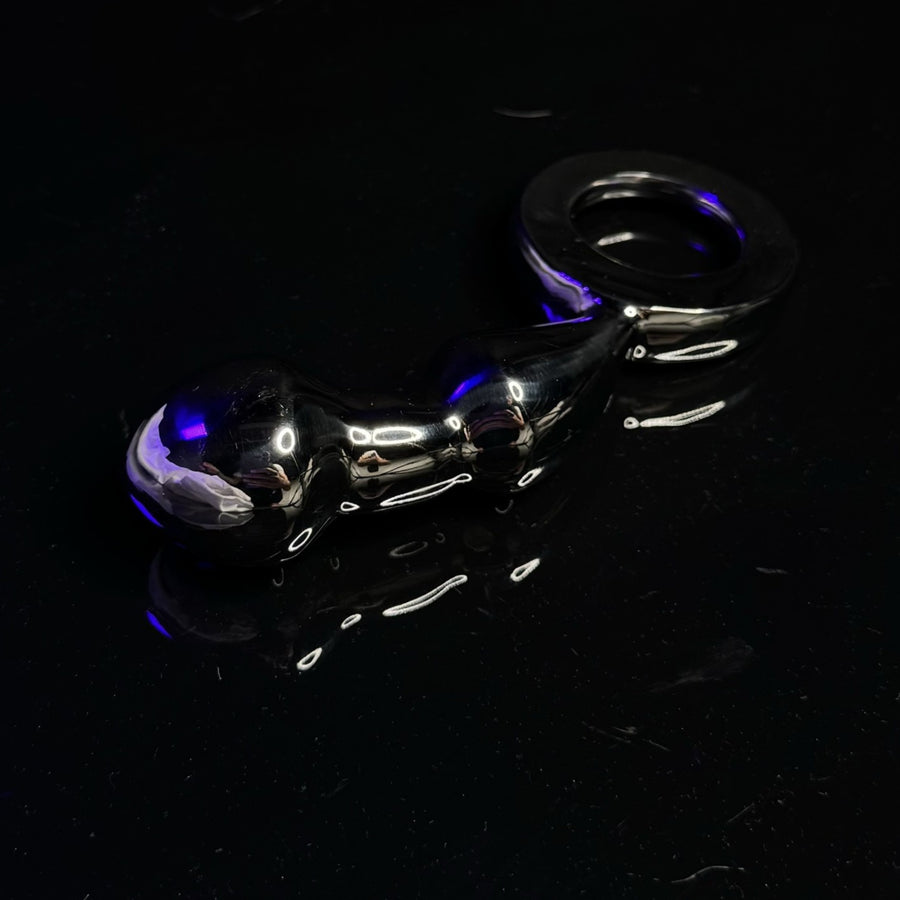 Smooth Weighty Solid Stainless Steel Insertable Toy Elegant Erotic Sculpture for Pleasure and Aesthetic