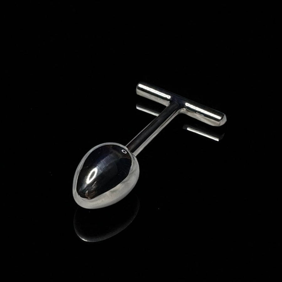 The T-Poker Stainless Steel Impact Plug for Intentional Penetration and Partner-Led Control