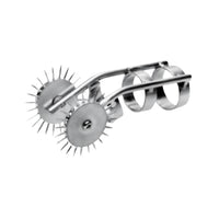 Thumbnail for Stainless Steel Finger Double Pinwheel Wartenberg Sensory Play Tool - 2 Wheel Spikes Erotic Sculpture