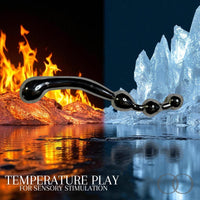 Thumbnail for The Pleasure-Wand Solid Stainless Steel Graduated Bead Dildo with Sculpted Handle for Weighty, Penetrative Play