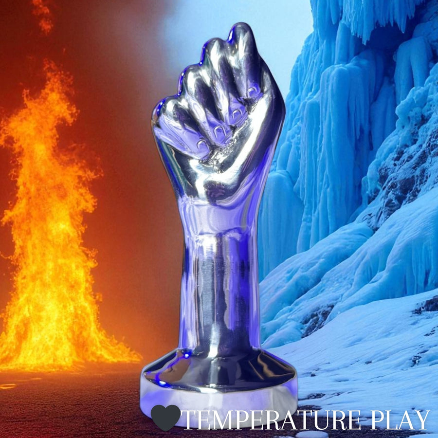 The Dominium Fist, Massive Solid Stainless Steel Power Sculpture for Provocative Display and Advanced Penetration