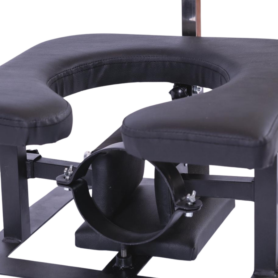 Roomsacred Black Queening Chair Heavy Duty Facesitting Smotherbox Adjustable Neck Splint For Adult BDSM Femdom