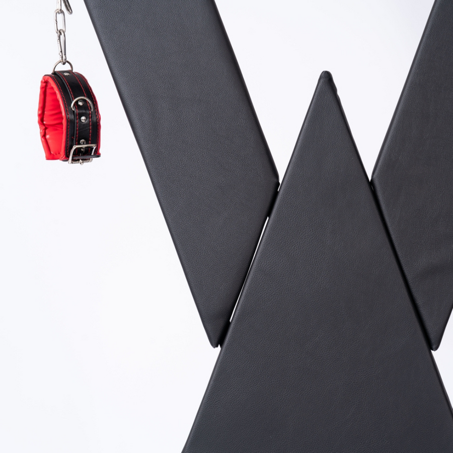 Roomsacred St. Andrews Cross Padded Free Standing Ankle and Wrist Restraints Device Adult Furniture Sex Room Decor