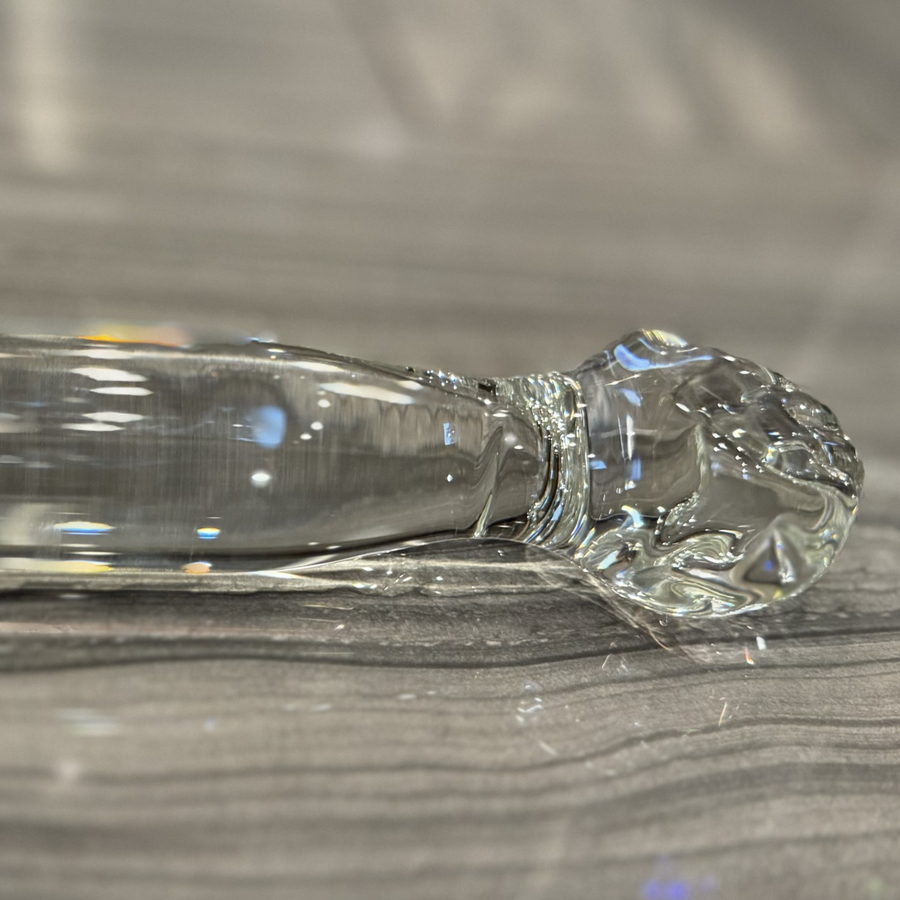 Elegant Solid Glass Fist Decorative Secret Sculpture and Temperature Play Toy