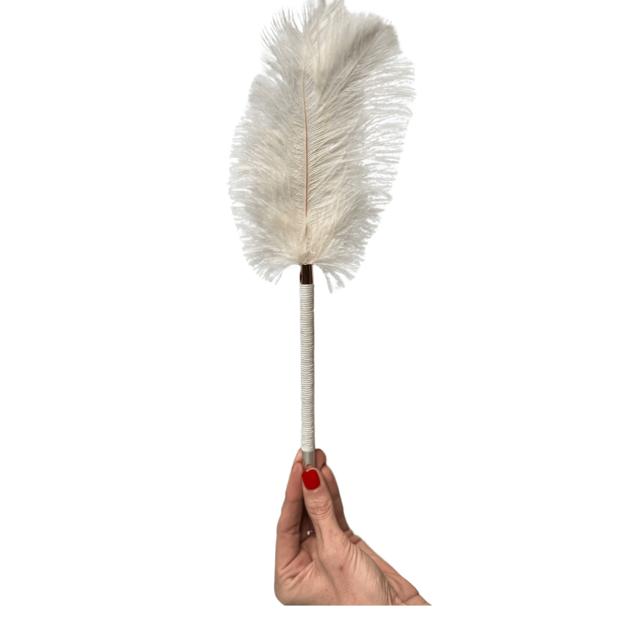 Luxurious Teasing Feather Tickler - Sensory Play Accessory with Soft Plumes & Elegant Handle