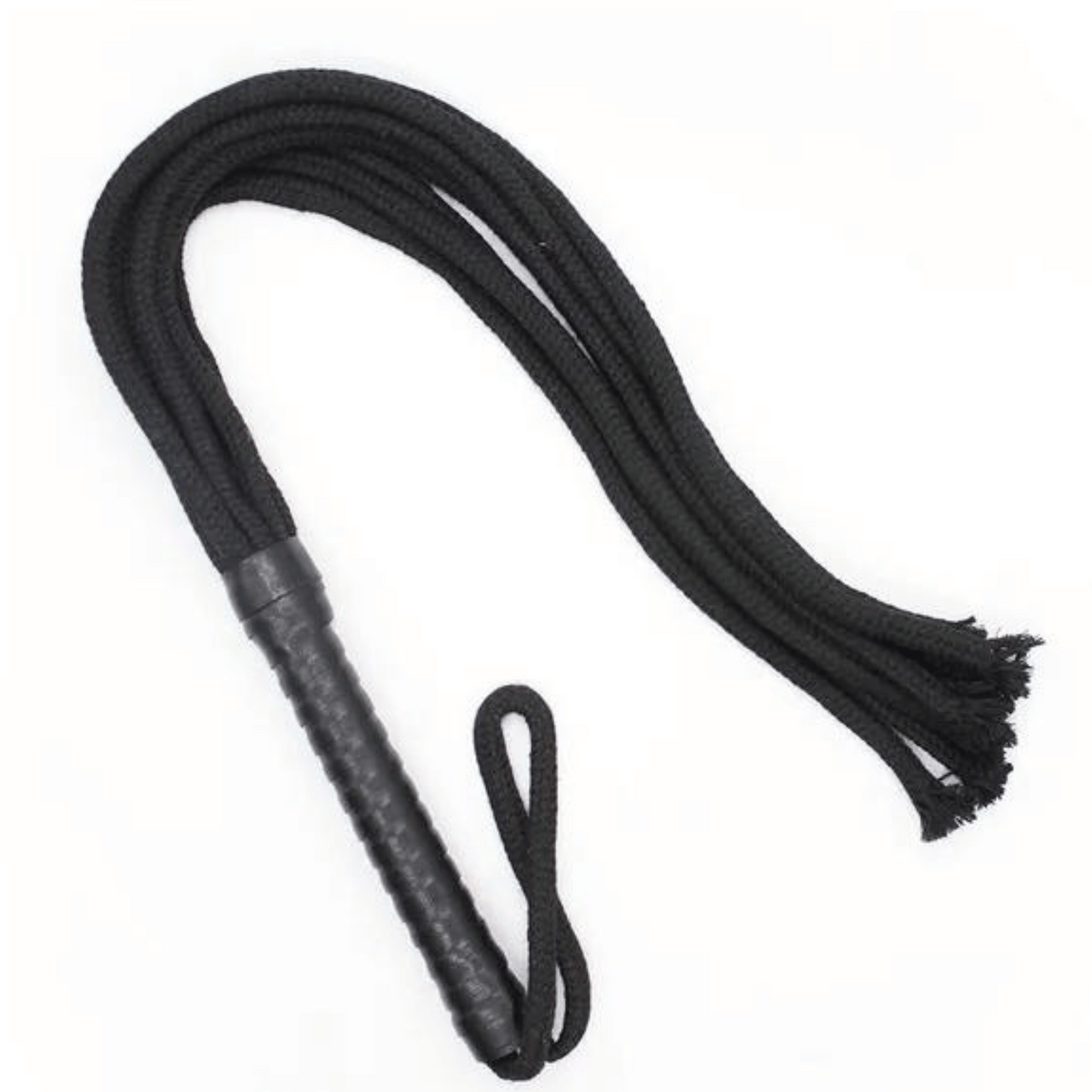 Sensory Experience Flogger Cotton Rope Flogger with PU Leather Handle for Enhanced Play
