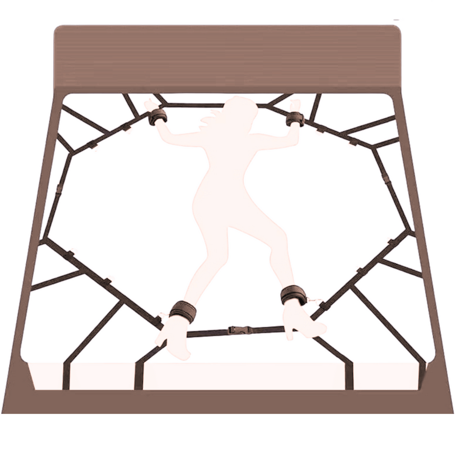 Bed Straps Restraint Bondage System for King & Queen Mattress Experience Enhanced Adult Play with Discreet Easy Installation and Secure Cuffs