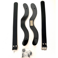 Thumbnail for Black Wooden Humbler with Secure and Adjustable PU Leather Ankle Cuffs Control for BDSM Bondage Play