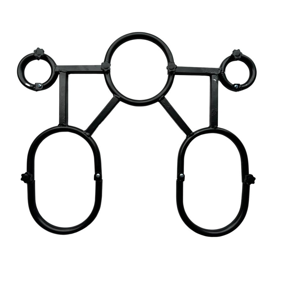 Roomsacred 5 Point Ankle Thigh Neck Cuffs BDSM Restraint Bondage Yoke For Full Access Play