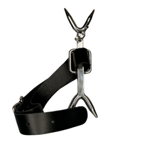 Thumbnail for Roomsacred Luxury Heretics Fork Posture Collar Adjustable Soft Genuine Leather Smooth Solid Stainless Steel Neck Restraint Posture Accessory