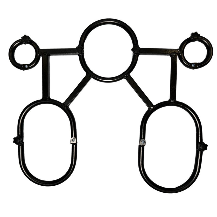 Roomsacred 5 Point Ankle Thigh Neck Cuffs BDSM Restraint Bondage Yoke For Full Access Play