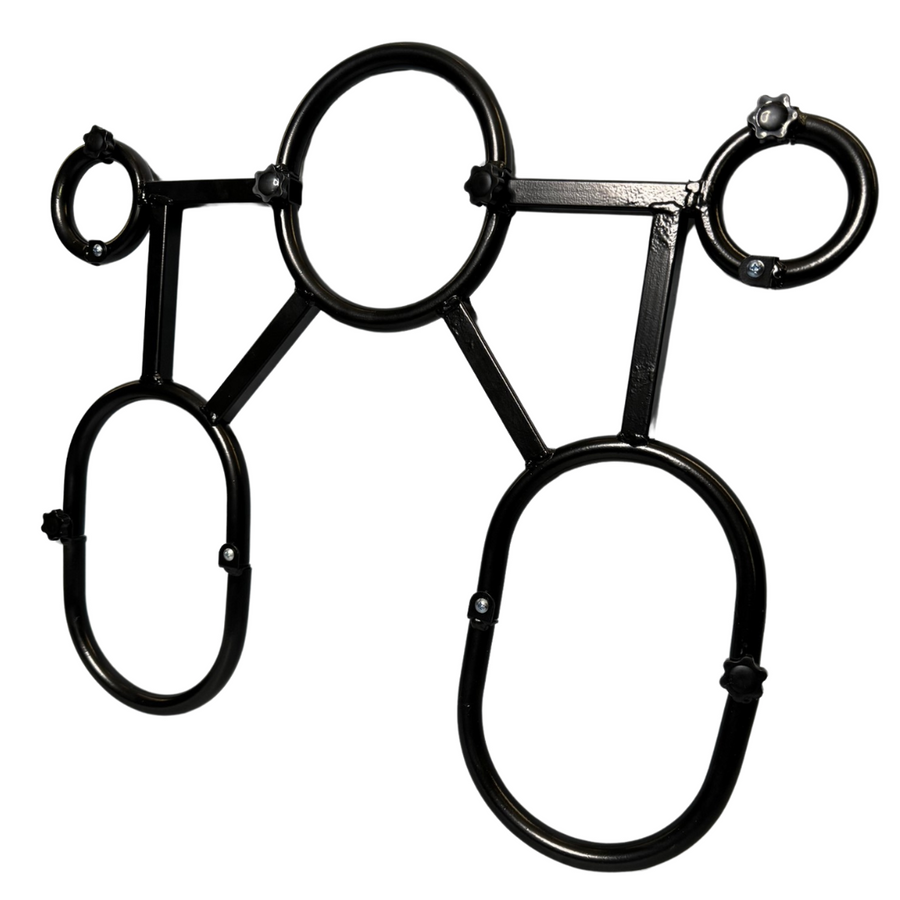 Roomsacred 5 Point Ankle Thigh Neck Cuffs BDSM Restraint Bondage Yoke For Full Access Play