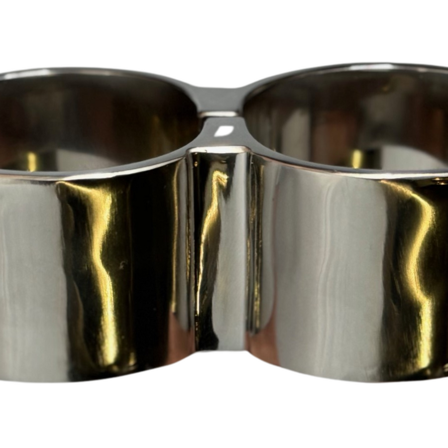 Roomsacred Solid Stainless Steel Luxury Wrist and Ankle Restraints Yoke Heavy Duty Adult Play Cuffs Smooth Polished Finish