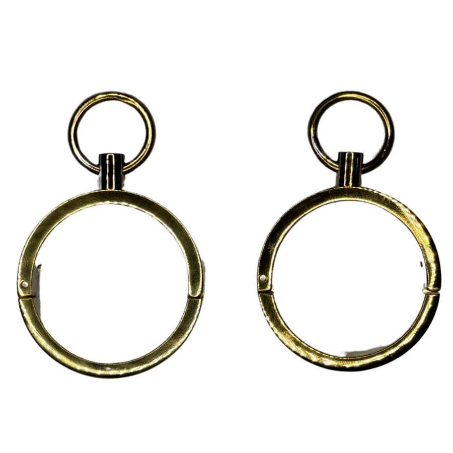Ultra-Luxury Stainless Steel Wrist Cuffs – Premium BDSM Restraints with Velvet-Smooth Finish and O-Ring for Bondage Play