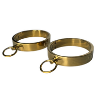 Thumbnail for Roomsacred Love Collection Gold Solid Stainless Steel Ankle Cuffs Luxurious Adult Bondage Restraint Play