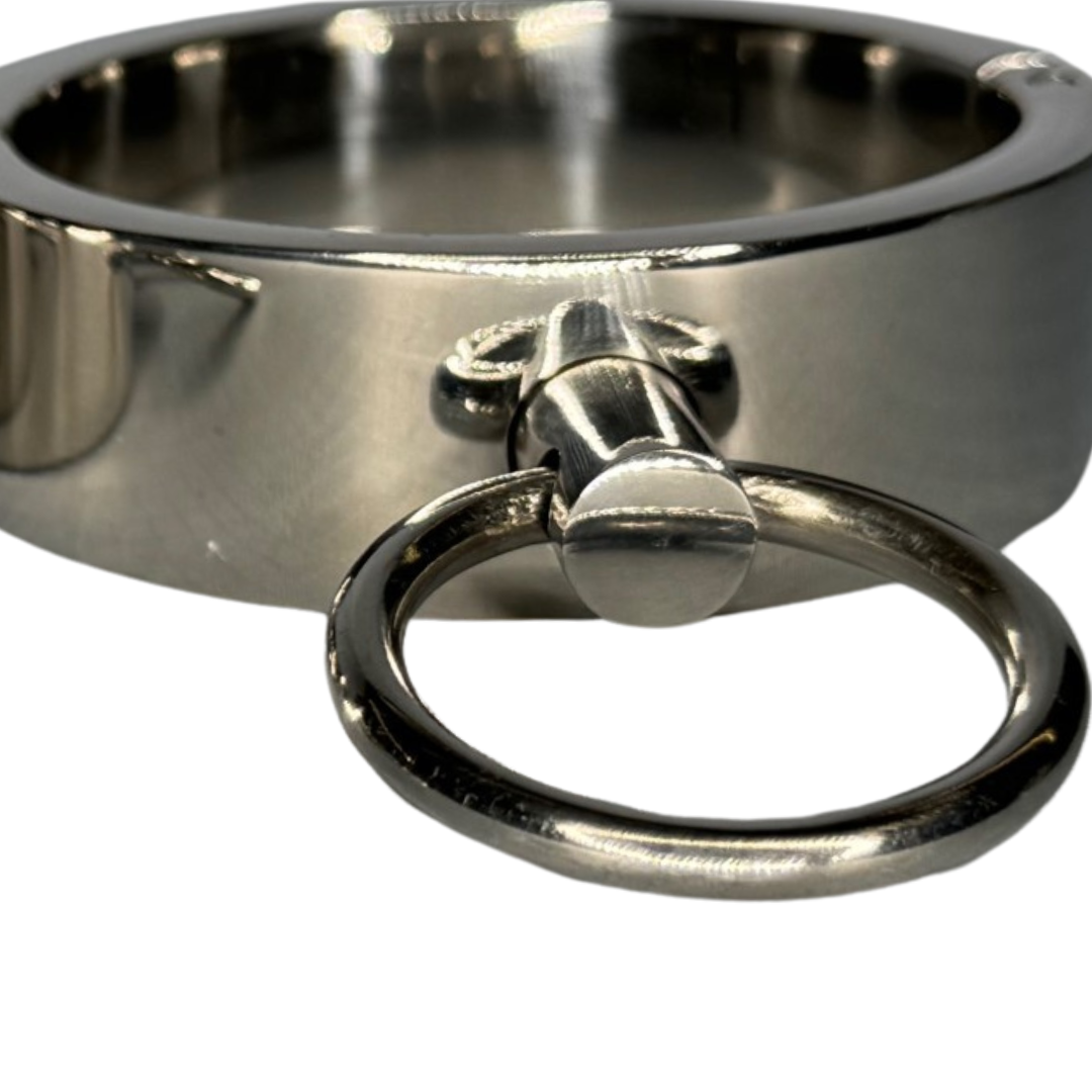 Roomsacred Love Collection Polished Solid Stainless Steel Wrist Cuffs Luxurious Adult Bondage Restraint Play