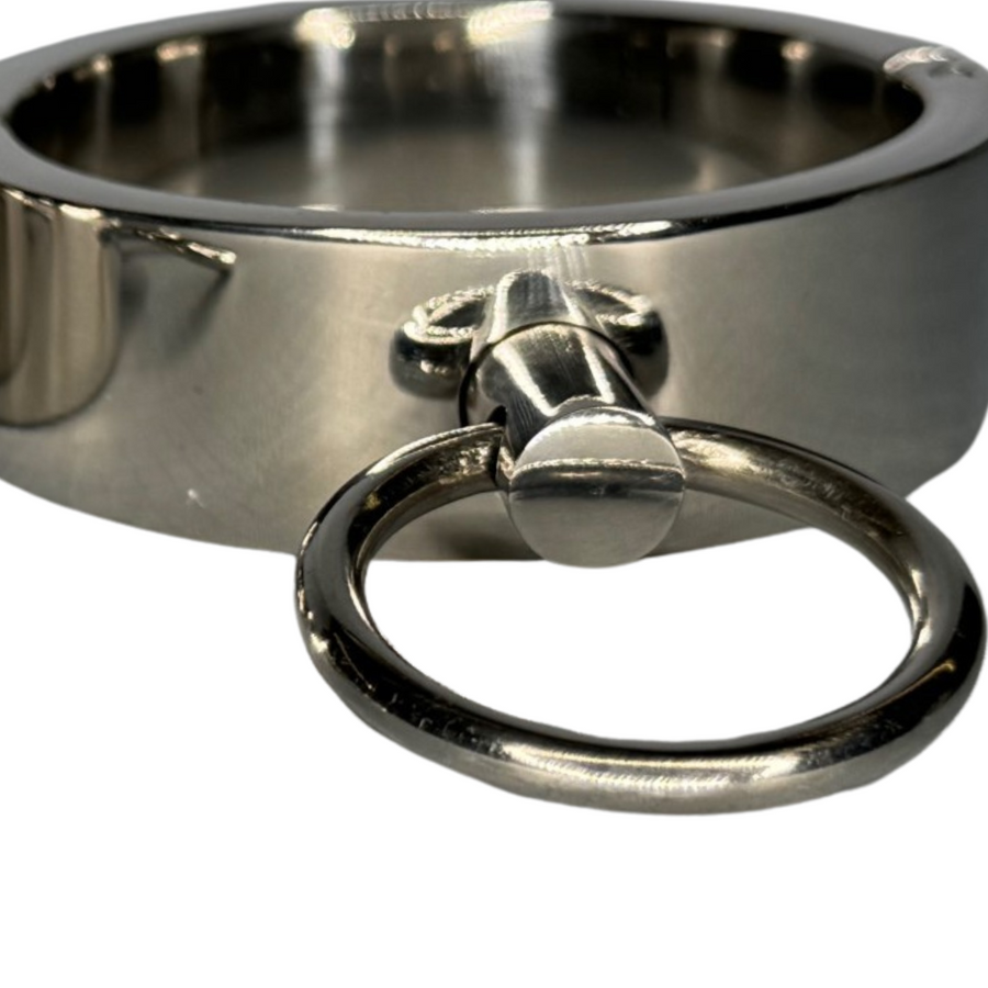 Roomsacred Love Collection Polished Solid Stainless Steel Wrist Cuffs Luxurious Adult Bondage Restraint Play